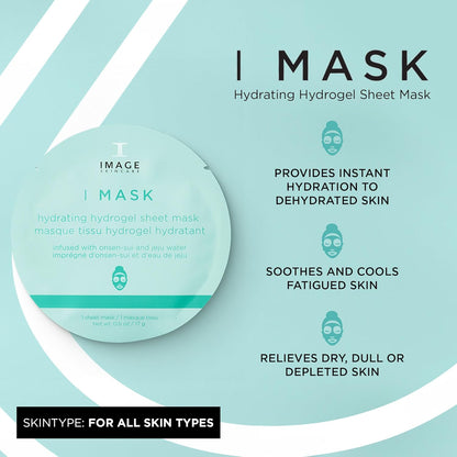 , I MASK Hydrating Hydrogel Sheet Mask, Hyaluronic Acid Hydro Facial Mask, Refreshing, Hydrating and Soothing