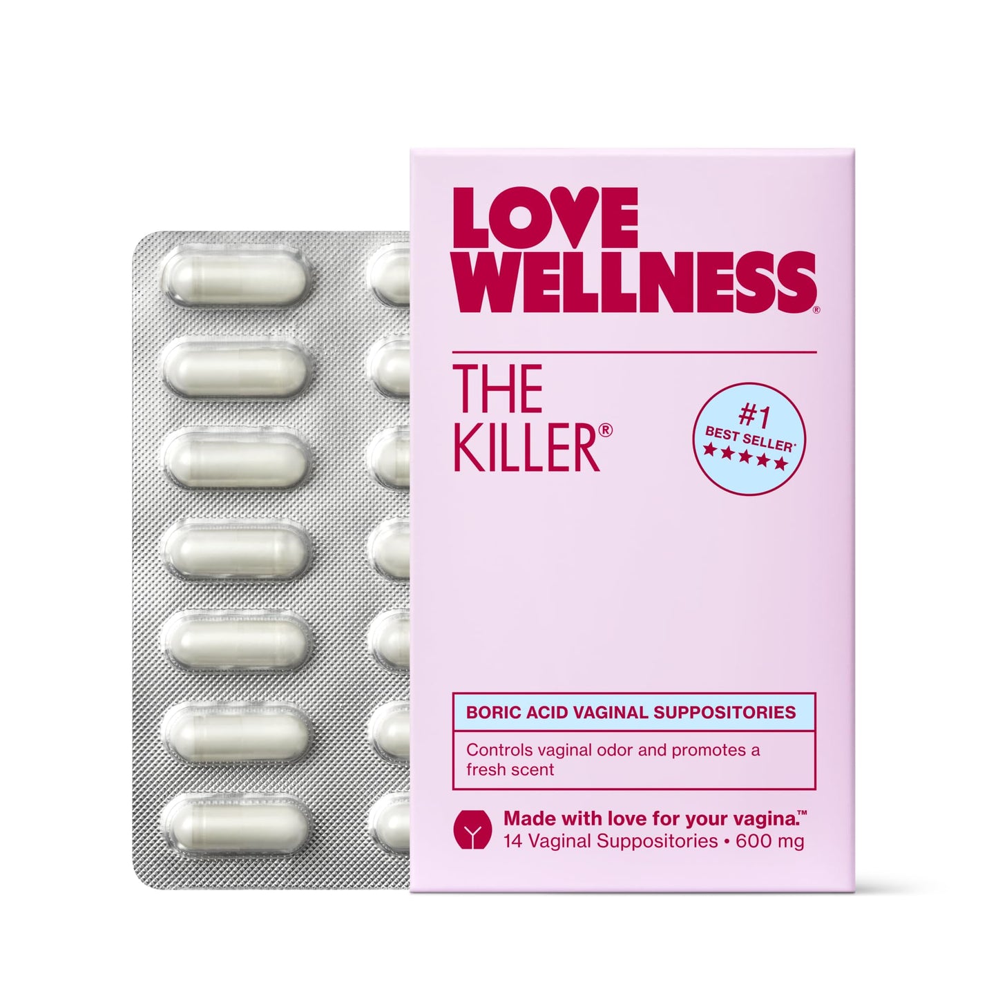 Love Wellness The Killer | Boric Acid Suppositories for Women